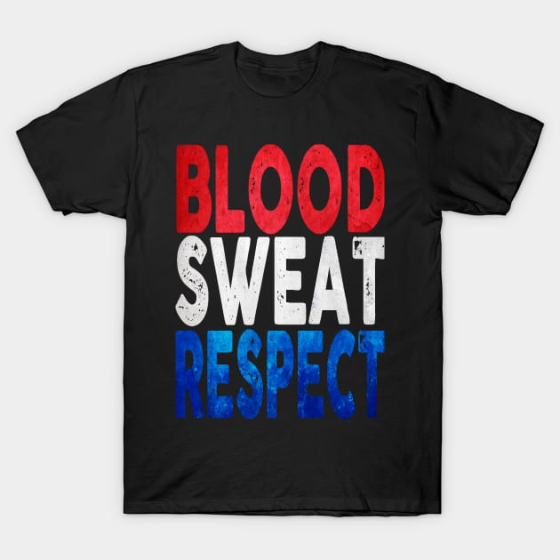 Blood, Sweat, Respect - USA T-Shirt by Vitalitee